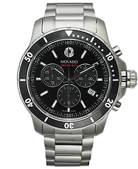 Movado Men's Swiss Chronograph Series 800 Performance Steel Bracelet Diver Watch 42mm
