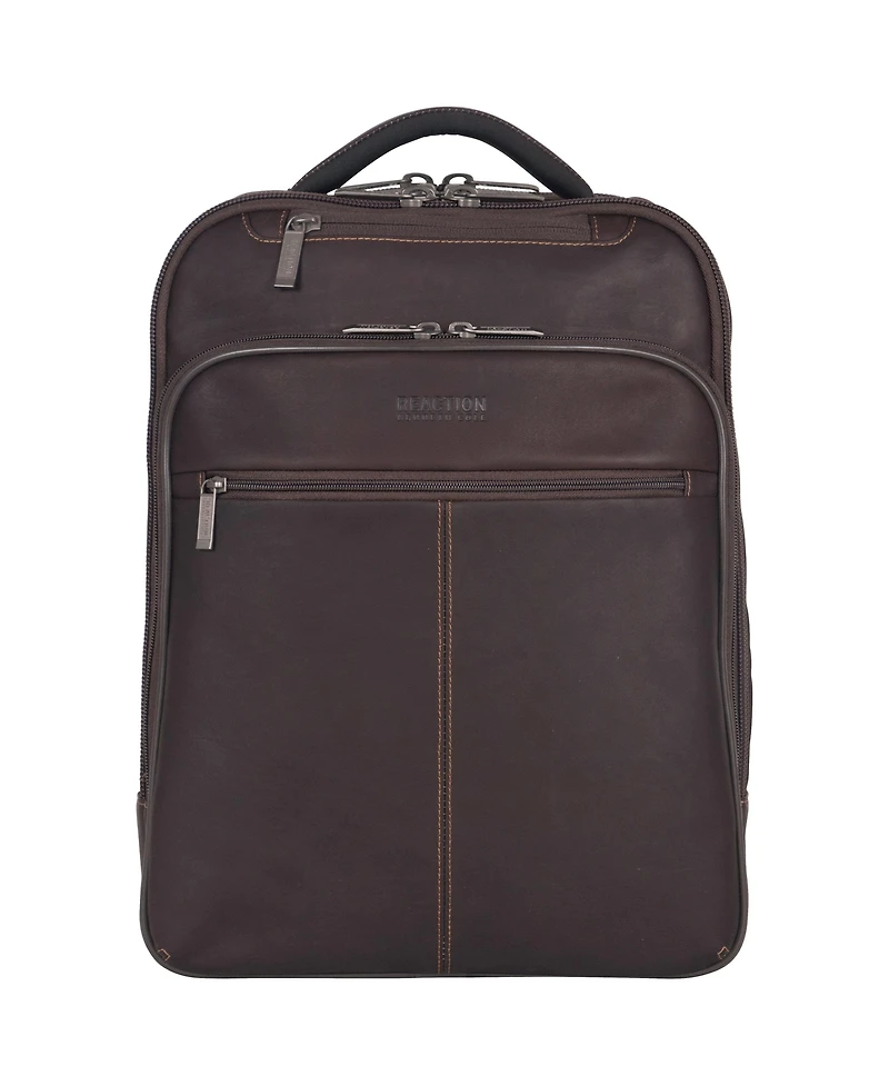 Full-Grain Colombian Leather 16" Laptop Tablet Travel Backpack