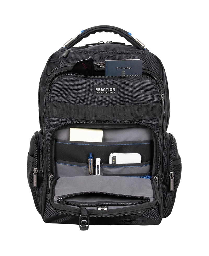 Triple Compartment 17" Laptop Tablet Rfid Backpack