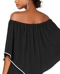 Msk Off-The-Shoulder Overlay Jumpsuit