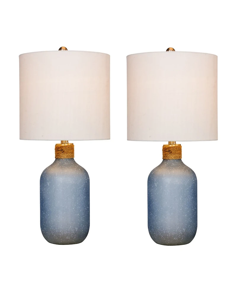 Fangio Lighting Glass Table Lamps, Set of 2