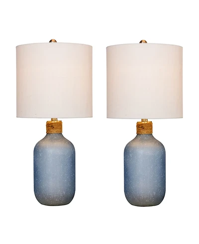 Fangio Lighting Glass Table Lamps, Set of 2