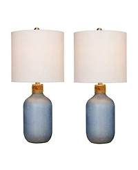 Fangio Lighting Glass Table Lamps, Set of 2
