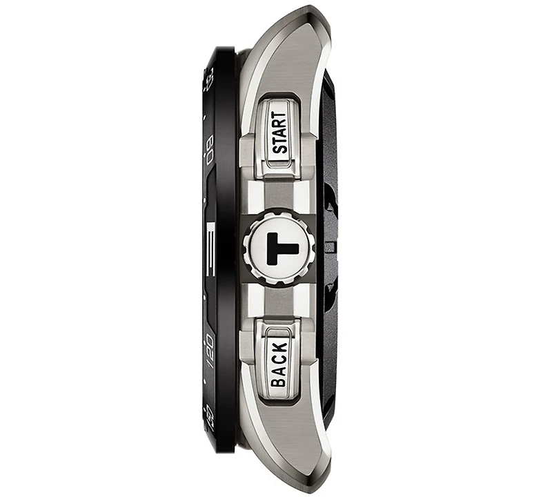 Tissot Men's Swiss T-Touch Connect Solar Black Rubber Strap Smart Watch 48mm