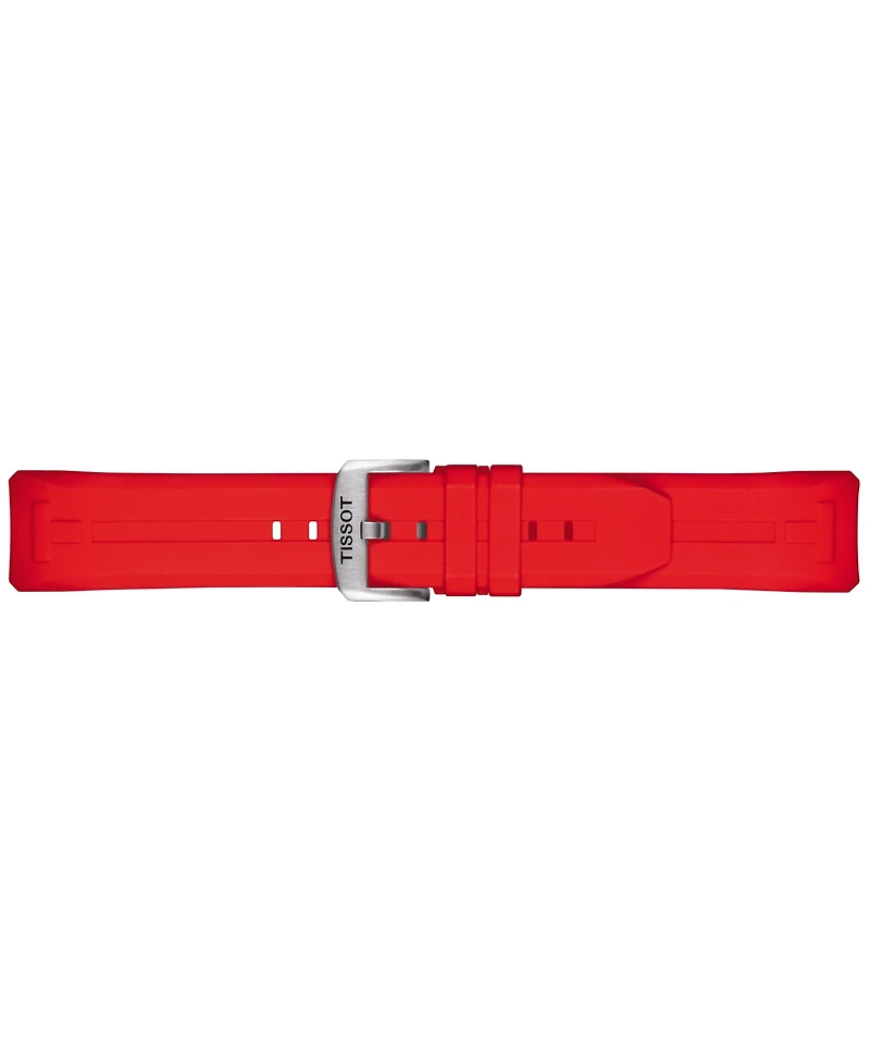 Tissot Men's Swiss T-Touch Connect Solar Red Rubber Strap Smart Watch 48mm