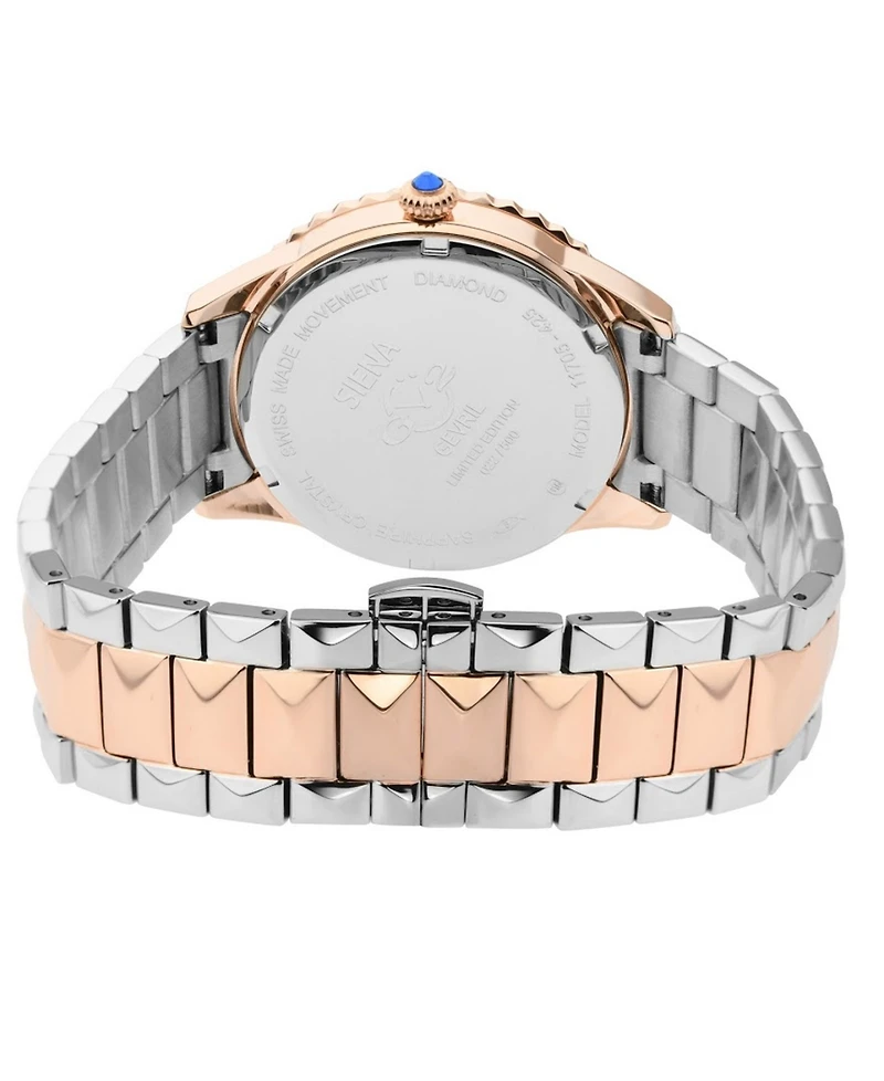 Gevril Women's Siena Swiss Quartz Two-Tone Stainless Steel Bracelet Watch 38mm