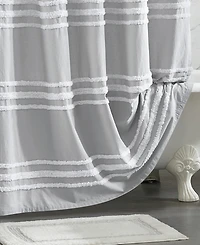 Dkny Chenille Stripe Shower Curtain, 72" x