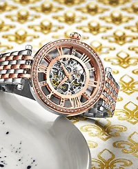 Women's Automatic Silver-Tone Stainless Steel Link Bracelet Watch 38mm