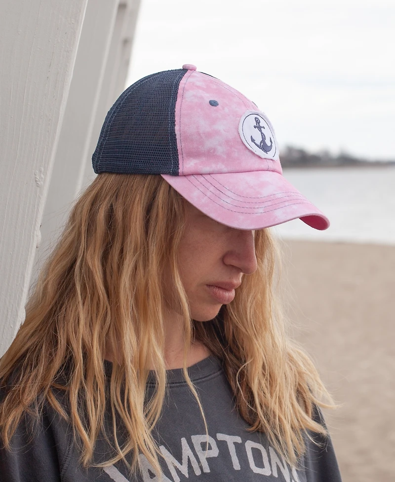Matey Lady Women's Adjustable Snap Back Mesh Anchor Patch Trucker Hat
