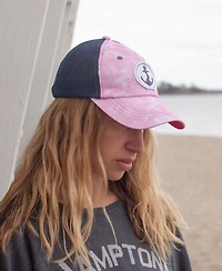 Matey Lady Women's Adjustable Snap Back Mesh Anchor Patch Trucker Hat