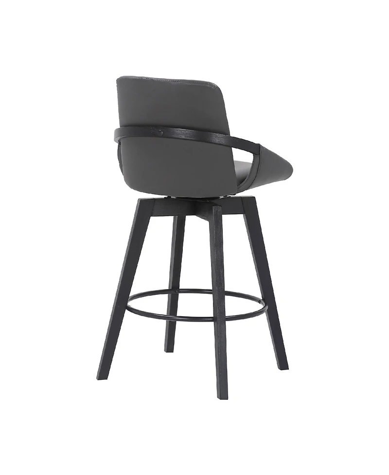 Baylor Swivel Wood Bar or Counter Height Stool