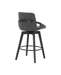 Baylor Swivel Wood Bar or Counter Height Stool