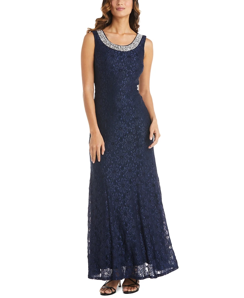 R & M Richards Women's Beaded Dress Flyaway Jacket