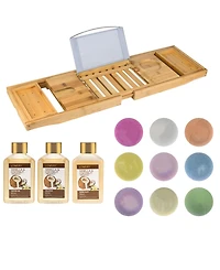 Vanilla Coconut Bathtub Caddy Gift Set, 13 Piece