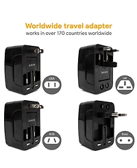 International Travel Adapter with Two Usb Ports