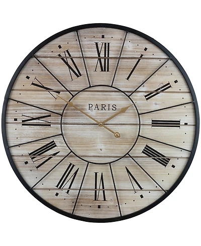 Sorbus Round Paris Oversized Wall Clock