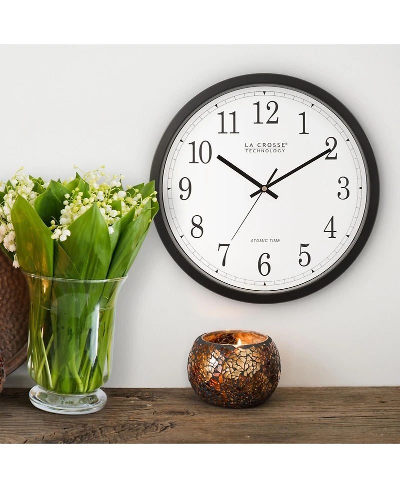 La Crosse Technology 14" Atomic Analog Wall Clock