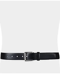Calvin Klein Men's Textured Leather Roller Bar Buckle Belt