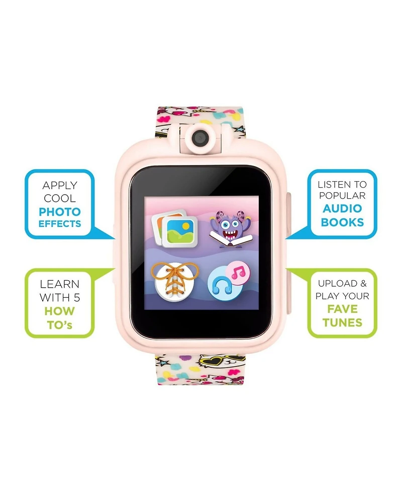 Kid's Playzoom 2 Blush Cat Print Tpu Strap Smart Watch 41mm