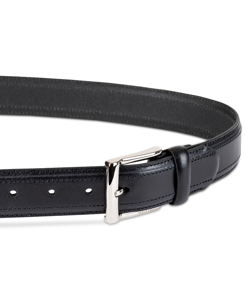 Tommy Hilfiger Men's Stitched Classic Dress Leather Belt