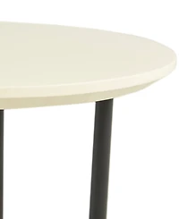 Madison Park Beaumont Modern 20" Round Lower Shelf Storage End Table with Metal Legs