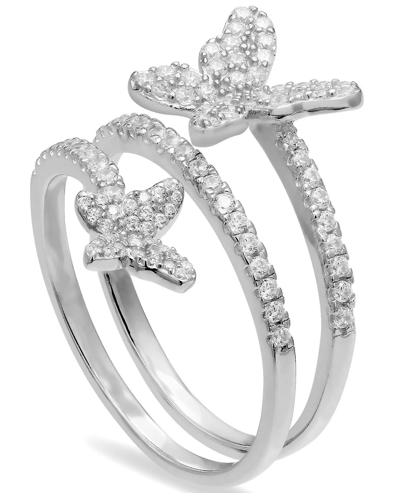 Giani Bernini Cubic Zirconia Butterfly Wrap Ring Sterling Silver, Created for Macy's