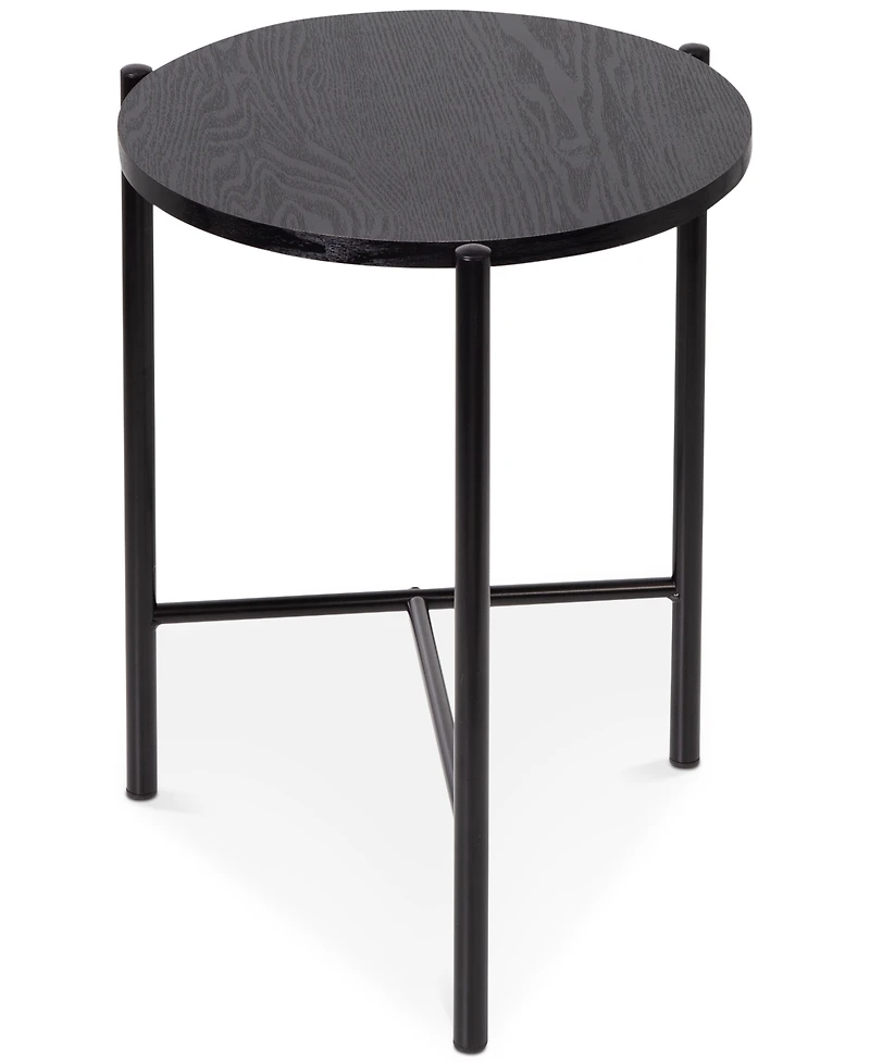 Honey Can Do Round Side Table with T-Pattern Base