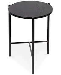 Honey Can Do Round Side Table with T-Pattern Base