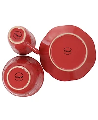 Elama Rustic Birch 16 Pc. Dinnerware Set, Service for 4