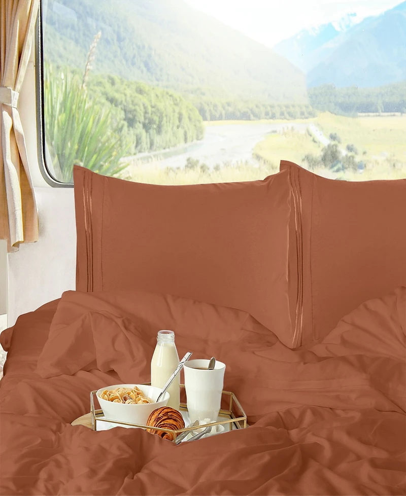 Nestl Premier 1800 Series Deep Pocket Bed 4 Piece Sheet Set, Rv Queen