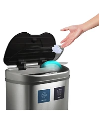 Ninestars Automatic Touchless Motion Sensor Semi-Round Trash Can