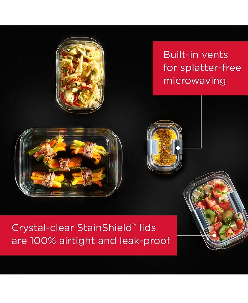 Rubbermaid Brilliance 10-Pc. Glass Food Storage Container Set