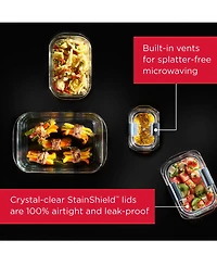 Rubbermaid Brilliance 10-Pc. Glass Food Storage Container Set