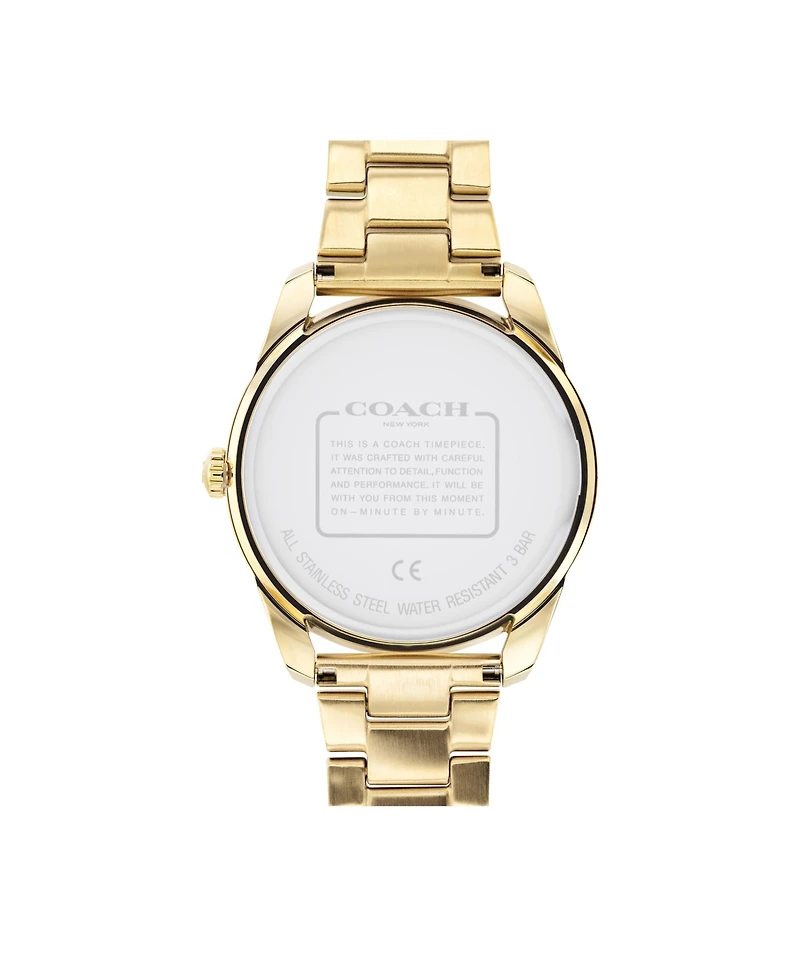 Coach Women's Preston Rainbow Gold-Tone Bracelet Watch 36mm