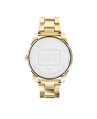 Coach Women's Preston Rainbow Gold-Tone Bracelet Watch 36mm