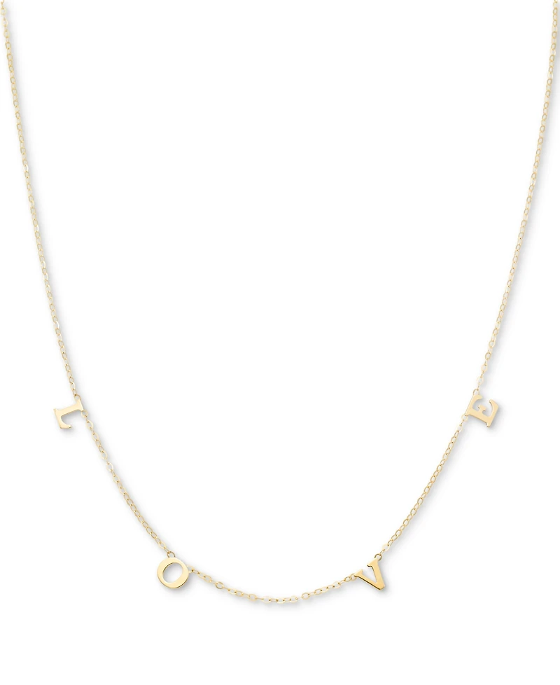 Love Letter 18" Statement Necklace in 10k Gold