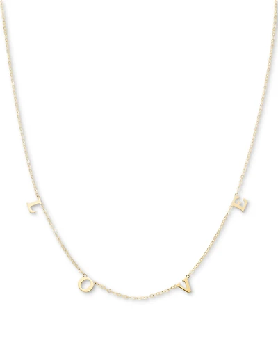 Love Letter 18" Statement Necklace in 10k Gold