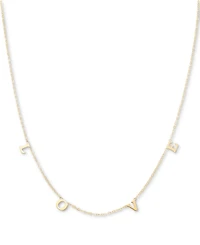 Love Letter 18" Statement Necklace in 10k Gold