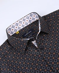 Men's Slim Fit Business Nautical Button Down Dress Shirt