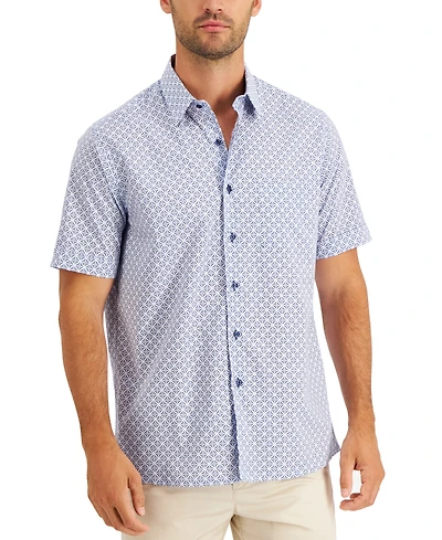 Club Room Men's Regular-Fit Medallion-Print Shirt, Created for Macy's