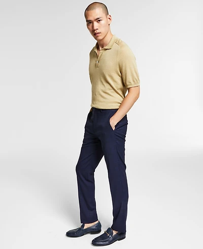Bar Iii Men's Skinny Fit Wrinkle-Resistant Wool-Blend Suit Separate Pant, Created for Macy's - Close Out!