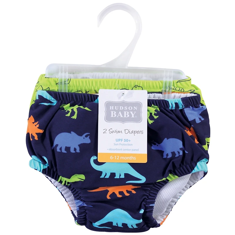 Hudson Baby Boys Swim Diapers, Whale Anchor, 12-18 Months