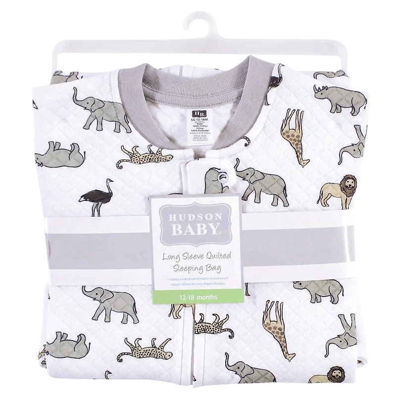 Hudson Baby Baby Boys Hudson Unisex Deluxe Quilted Long-Sleeve Sleep Sack & Wearable Comfort Quilt