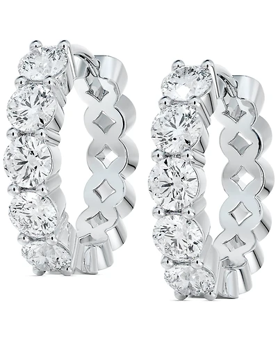 Portfolio by De Beers Forevermark Diamond Extra Small Hoop Earrings (3/4 ct. t.w.) in 14k White Gold, 0.385"