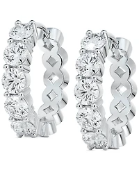 Portfolio by De Beers Forevermark Diamond Extra Small Hoop Earrings (3/4 ct. t.w.) in 14k White Gold, 0.385"