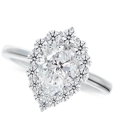 Portfolio by De Beers Forevermark Diamond Pear Halo Engagement Ring (3/4 ct. t.w.) in 14k White Gold