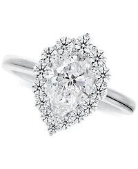 Portfolio by De Beers Forevermark Diamond Pear Halo Engagement Ring (3/4 ct. t.w.) in 14k White Gold