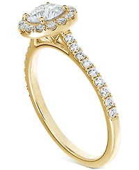 Portfolio by De Beers Forevermark Diamond Halo Pave Band Engagement Ring (1/2 ct. t.w.) in 14k Gold