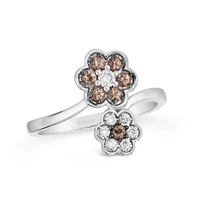 Le Vian Chocolate Diamond & Vanilla Diamonds Ring (3/8 ct. t.w.) 14k Rose, Yellow or White Gold