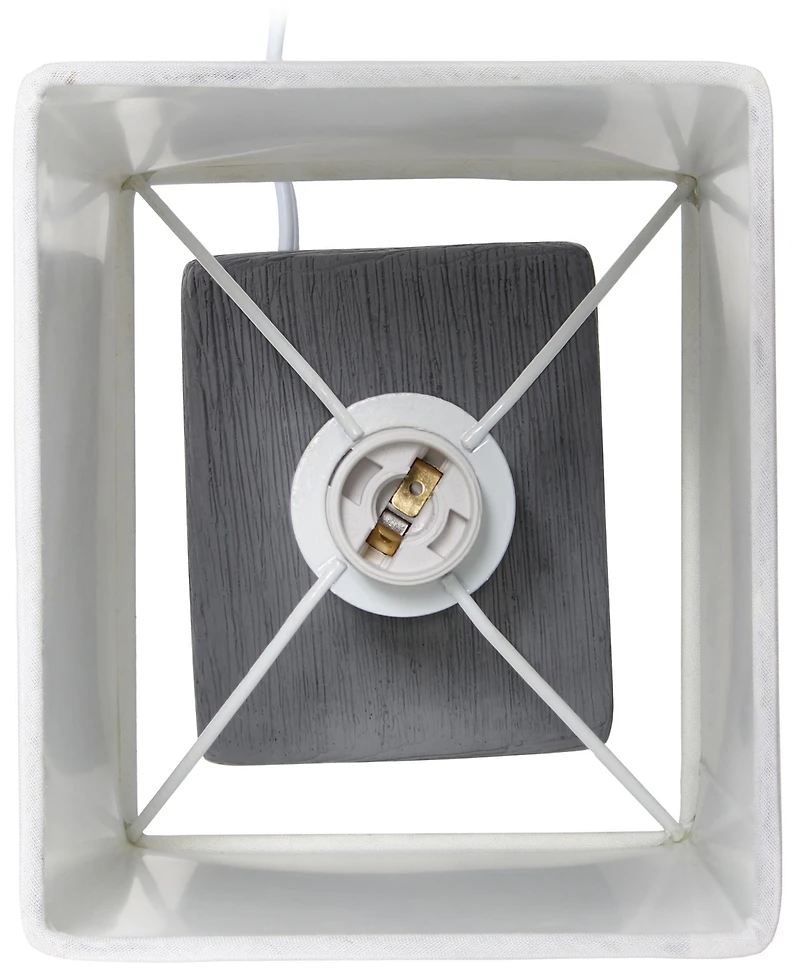 Simple Designs Petite Stone Table Lamp with Shade